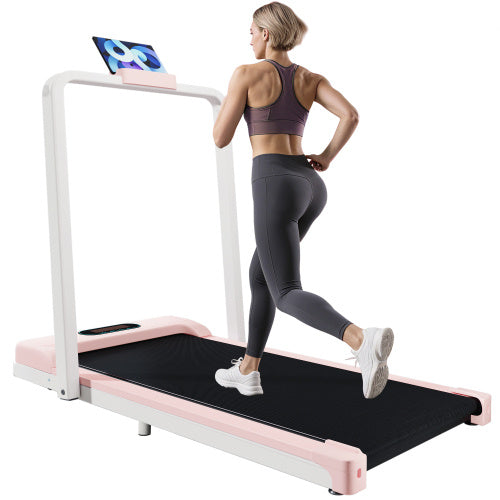Folding Under-Desk Treadmill (1-6 km/h) with Bluetooth & Phone Holder